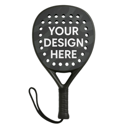 Custom Padel Racket with custom design logo, colors, text and material.