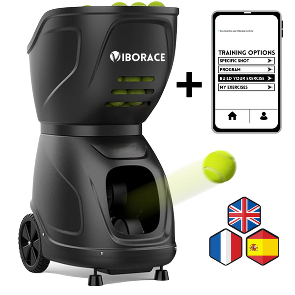 Padel ball machine connected with app